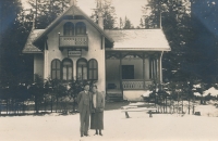 František Löwit and Aga, villa in the Tatra Mountains, Stará Lesná, early 1920s