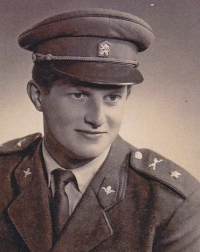 Hubert Bystřičan in the military service, 1963