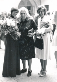 Graduation with mother Sonja and grandmother Aga, Prague, 1976