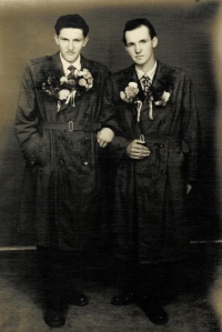 On the right is Jaroslav Havel, on a photograph with his cousin