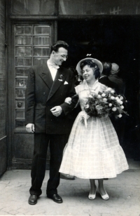 Svatba Evy Machové a Vladimíra Novotného, 1958