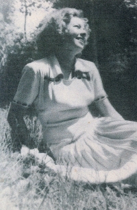 Eva Novotná at the time when she was studying at grammar school