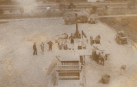 Mlácení po žních, Svobodné Dvory, 1939/45