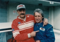 Se stájovým kolegou Pavlem Novým na PickUp Cup, 1987