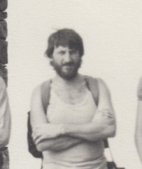 Jiří Drahoňovský in the 80s in the mountains