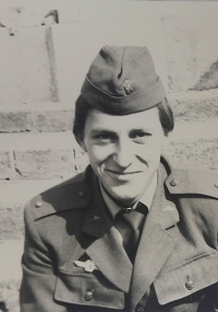 Jiří Kleker na vojně v Mikulově, 1977