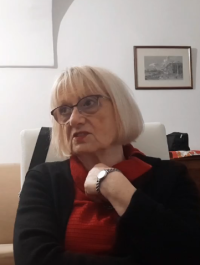 Judit Dénes in 2023, during an interview