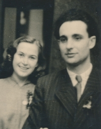 Alžběta and Miroslav Hájek, parents of Miroslava, circa 1944