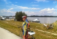 Alojz Novák as a cyclist on his expeditions