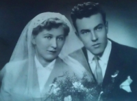 Svatební fotografie, Anna a Josef Staňkovi, rok 1954