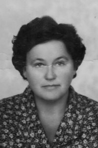 Anna Urban as a post office worker in Eibentál, circa 1980s

