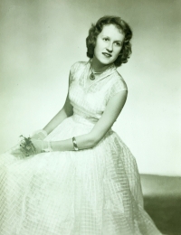 Zdeňka at her graduation ball, 1959