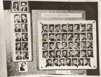 Maturitní tablo třídy pamětnice z roku 1955