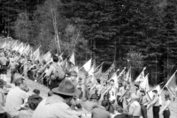 Výstup na Ivančenu / vpravo dole skauti z Hrčavy / asi 1970