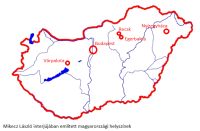 Magyarországi helyszínek, melyeket Mikecz László az interjújában említ.