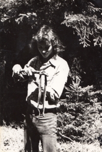 Jiří Löwy in 1973 in Pardubice on a trip