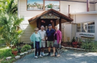 Jiří Löwy, his wife and Mr and Mrs Weiner in front of the Czech Center in Florida in 2010