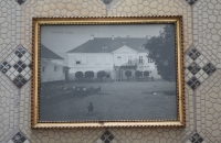 Period photo of the family estate in Kunějovice