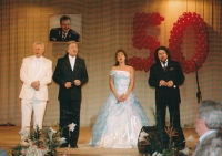 Vasyl Riaboshapko on his birthday (in white).