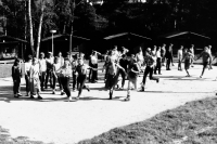 Exercise of youth hiking groups, Žloukovice, 1987