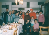 Tomáš kardinál Špidlík s rodinou, rok 2003