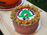Zdena Krejčíková's 90th birthday, cake from TJ Tempo