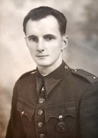 Father Jan Klimeš during his military service in 1935