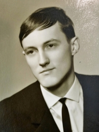Jan Klimeš in a graduation photo from 1966