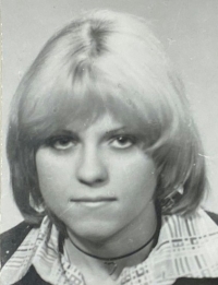 Miroslava Špačková at the age of 16