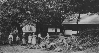 The Janata family farm in Kruh u Jilemnice in 1914, witness´s father second from the left