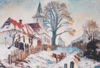 Obraz malíře Františka Mořice Nágla malovaný v Kostelní Myslové