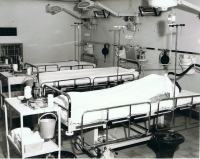 Resuscitační sál, ARO, nemocnice Ústí nad Orlicí, 70. léta