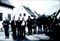 Work in Bayreuth Prison, Jan Mecnar, sixth from the left, 1942-1944
