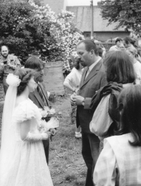 Svatba Martina a Jany Šimsových v roce 1987