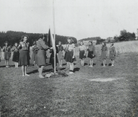 Camp of Girl Scout Group 34 in 1948