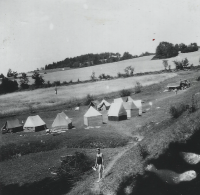 Camp of Girl Scout Group 34 in 1948