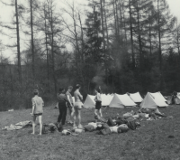 Sraz střediska Ostříž roku 1969