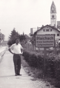 Dovolená v Německu, rok 1969, v místě manželova totálního nasazení za války