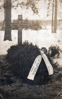 Obrázek, který poslal děda A. Foltýnkové J. Kania rodině z první světové války