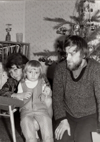Stanislav Groh s první manželkou Ludmilou a dcerou Míšou v první polovině 70. let