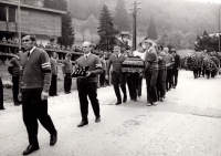 Pohřeb Otokara Štětky v roce 1975