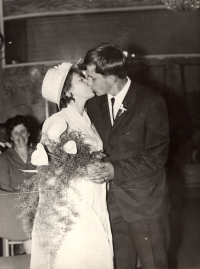 První svatba s Ludmilou Štětkovou v roce 1967