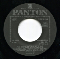 A vinyl with songs by Jan Burian and Jiří Dědeček