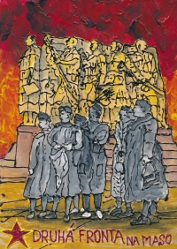 Stalinův nadPOMNÍK (akryl na sololitu), 2020, autor: Pepíno Maraczi