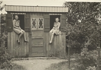 Margita with her friend Alena in the same dress