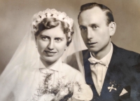 Svatební fotografie Eriky a Kurta Loudových, 1958