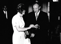 A wedding photo, Kroměříž, 1974 

