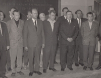 Jan Hrad (third from the right) with classmates from the industrial school