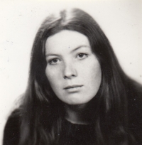 Alexandra Kulhavá at the age of nineteen, 1977