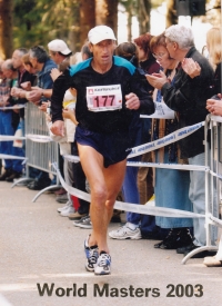 During the cross-country running race, 2003